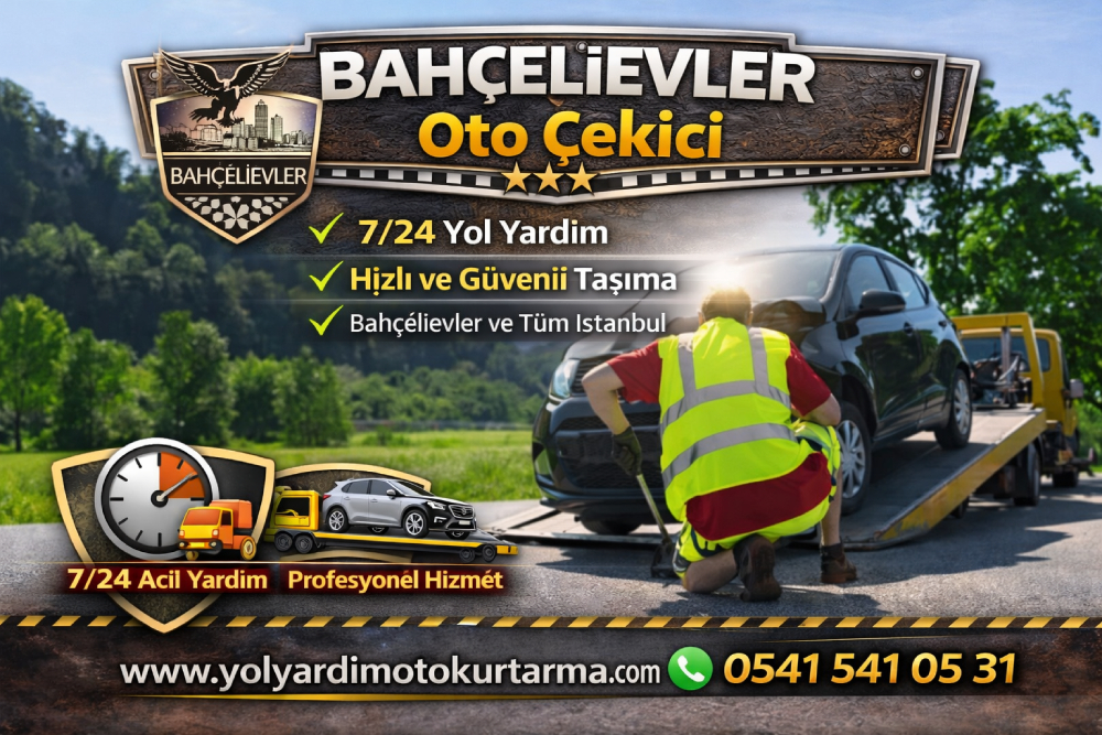 Bahçelievler oto çekici hizmeti, araç taşıma ve yol yardım operasyonu