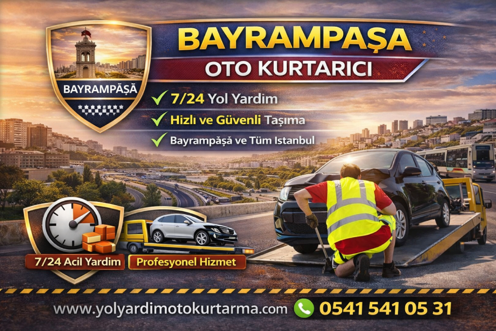 Bayrampaşa oto çekici kurtarıcı ve 7/24 yol yardım hizmeti