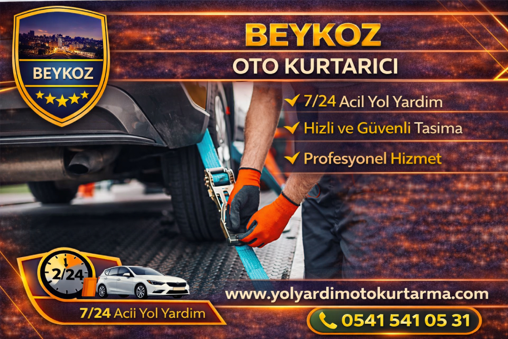 Beykoz oto kurtarıcı hizmeti, kaza ve arıza durumlarında 7/24 acil yol yardım ve profesyonel araç kurtarma