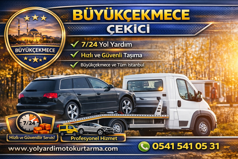 Büyükçekmece çekici ve 7/24 yol yardım oto kurtarma hizmeti
