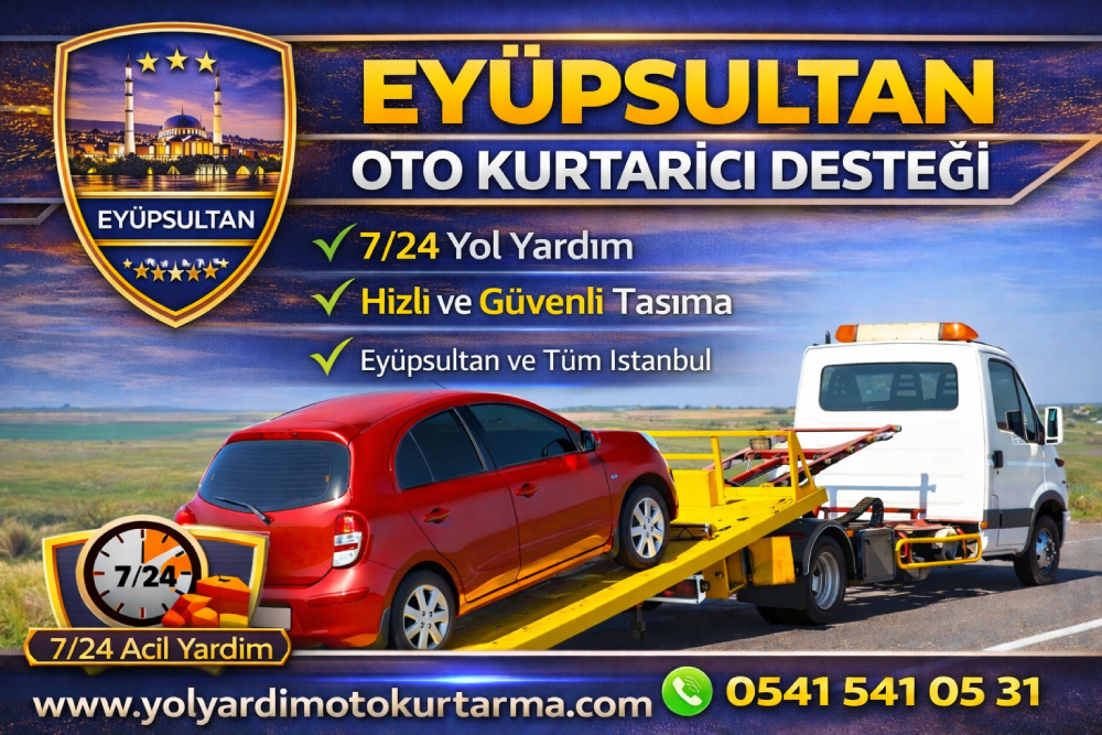 Eyüpsultan oto kurtarıcı desteği sunan 7/24 yol yardım ve çekici hizmeti