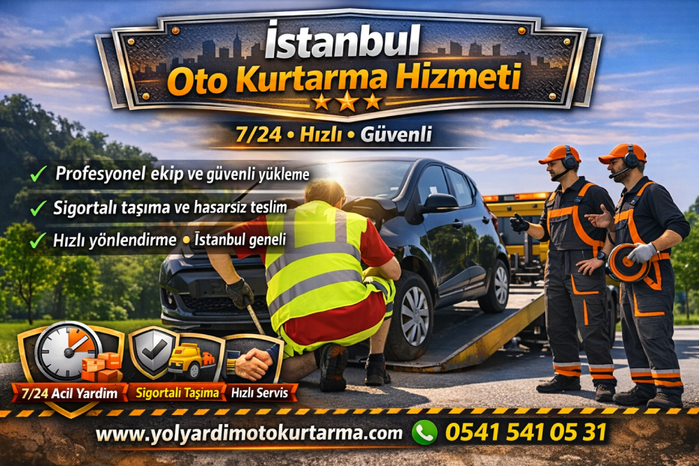 İstanbul oto kurtarma hizmeti kapsamında arızalanan aracın profesyonel ekip tarafından güvenli şekilde çekilmesi