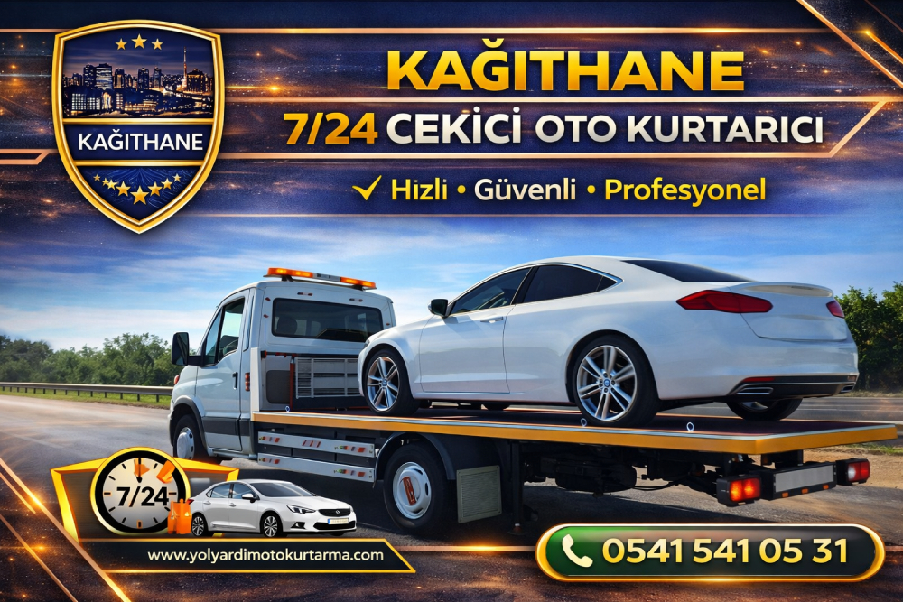 Kağıthane 7/24 çekici oto kurtarıcı hizmeti sunan profesyonel yol yardım aracı