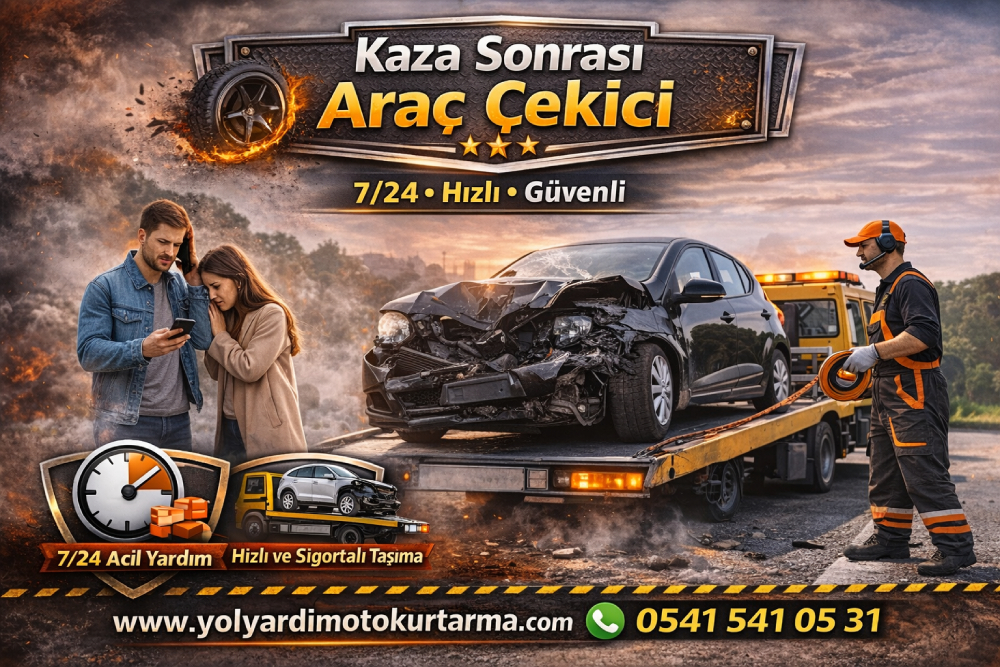 Kaza sonrası araç çekici ve oto kurtarma hizmeti İstanbul