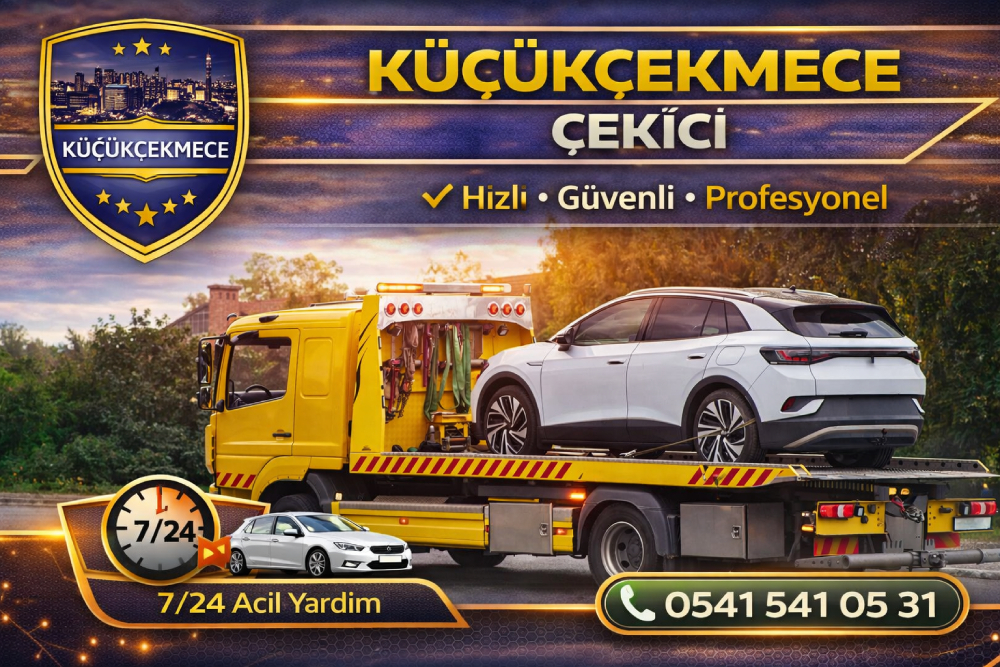 Küçükçekmece oto çekici hizmeti, 7/24 yol yardım ve araç kurtarma