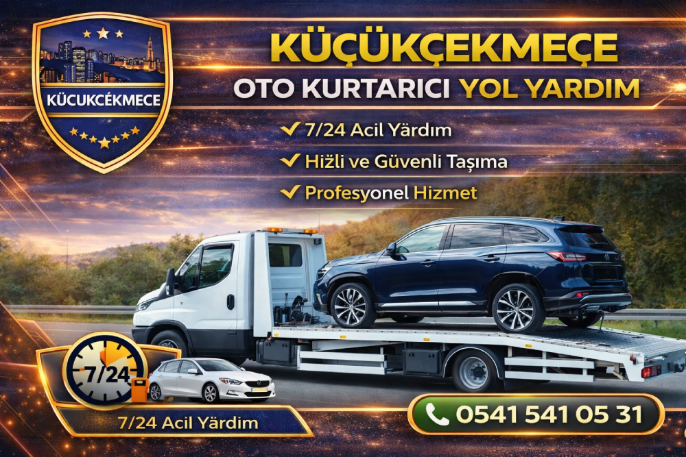 Küçükçekmece oto kurtarıcı ve yol yardım hizmeti, 7/24 araç çekici