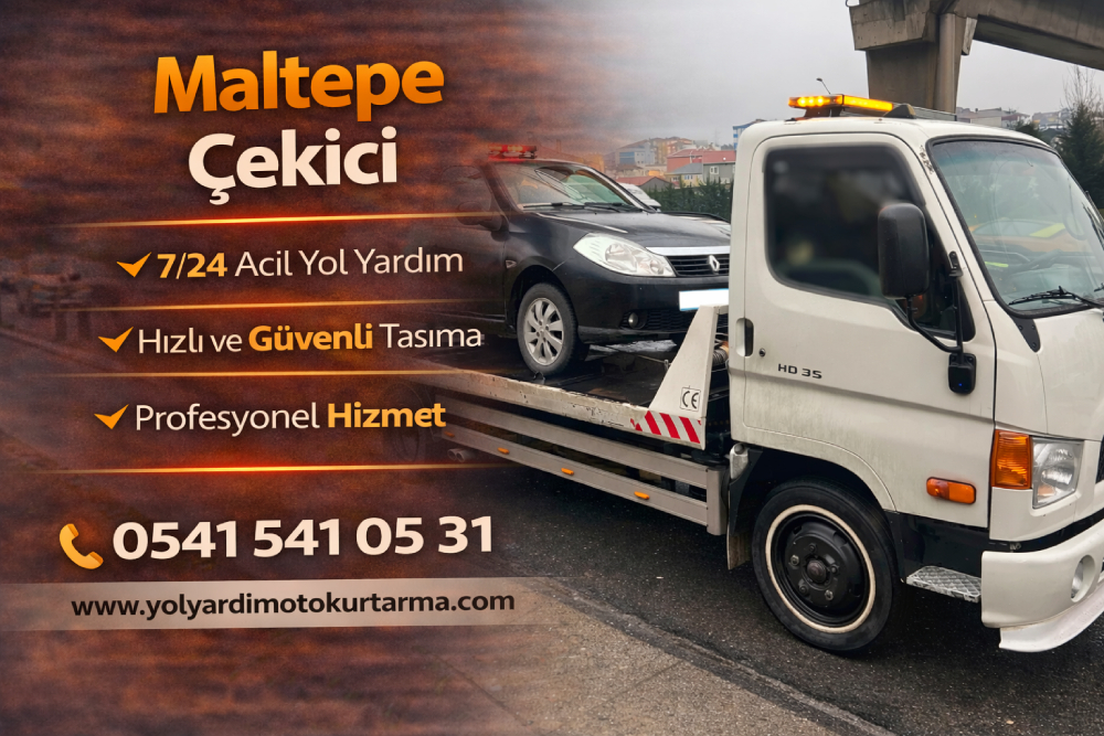 Maltepe oto çekici hizmeti ile araç taşıma ve 7/24 yol yardım
