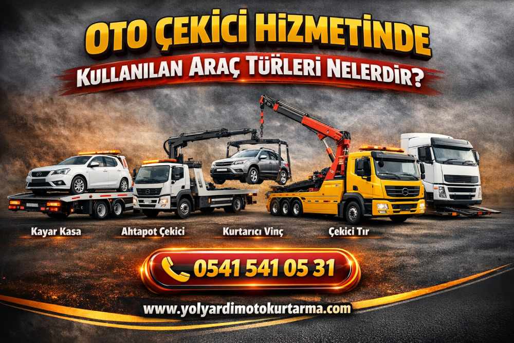 Oto Çekici Hizmetinde Kullanılan Araç Türleri Nelerdir?