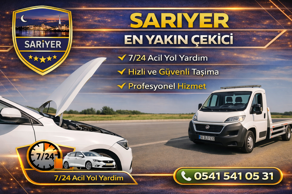 Sarıyer en yakın oto çekici ve yol yardım hizmeti veren kurtarıcı aracı