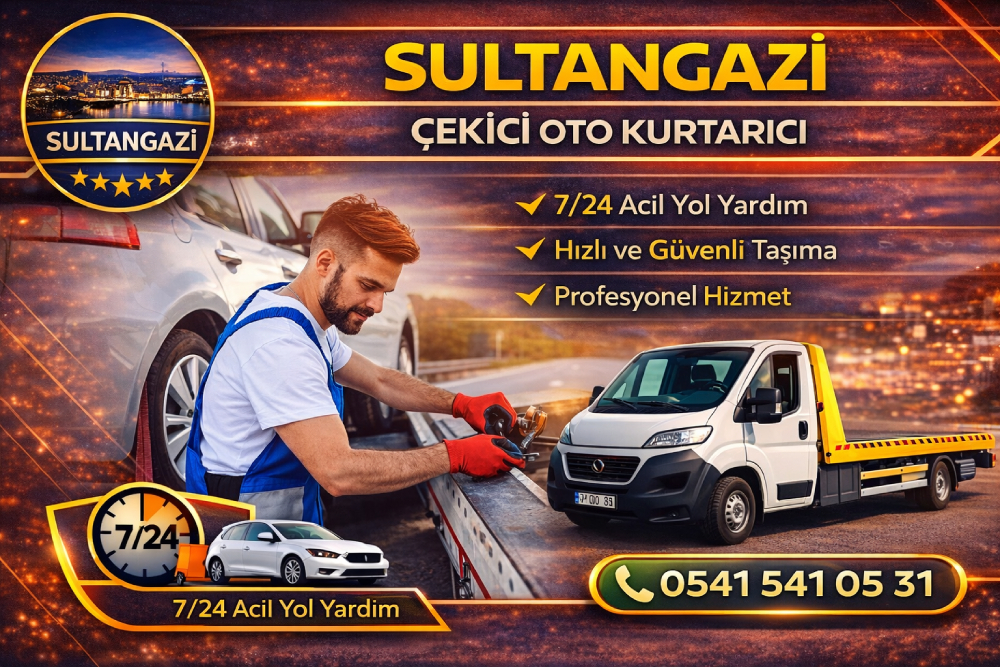 Sultangazi oto kurtarma ve yol yardım hizmeti, arızalı ve kazalı araçlar için 7/24 profesyonel destek