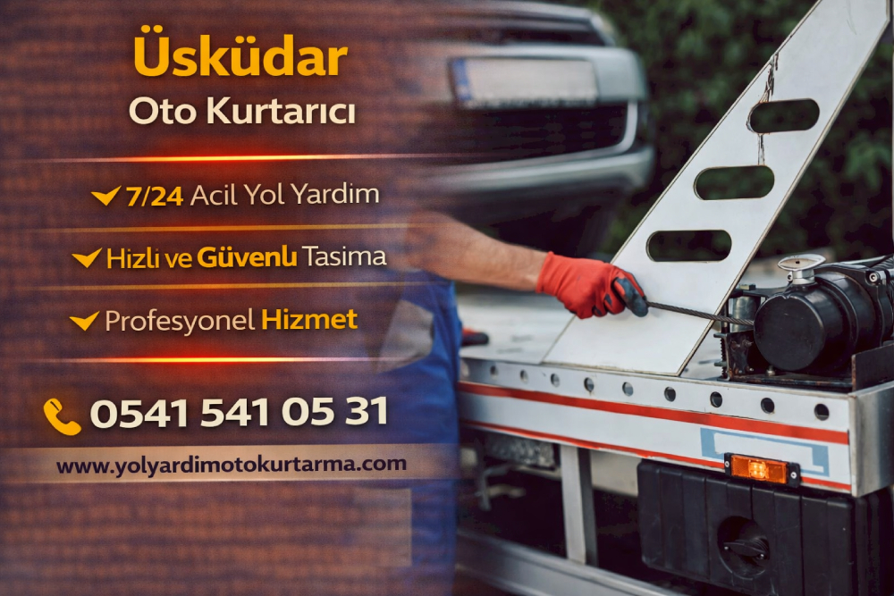 Üsküdar oto kurtarıcı hizmeti ile arızalı aracın çekiciye güvenli şekilde yüklenmesi