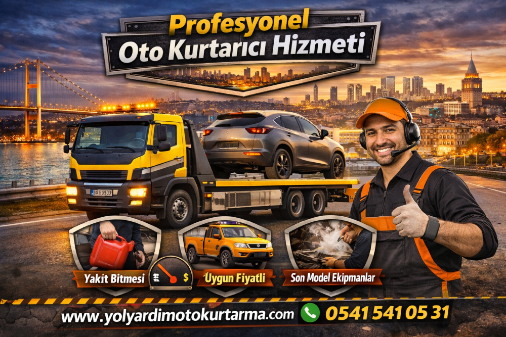 Yakıt bitmesi yol yardımı için oto kurtarıcı tarafından araca yakıt desteği sağlanması