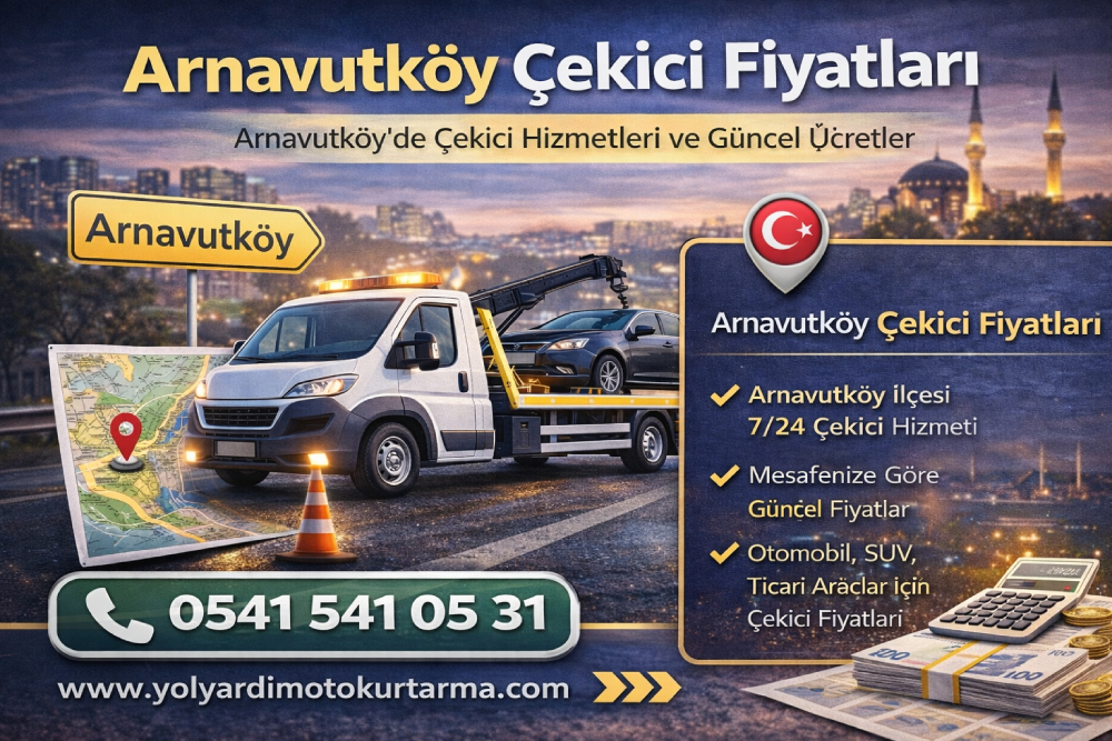 Arnavutköy oto çekici hizmetleri ve çekici fiyat bilgisi araç çekme görseli