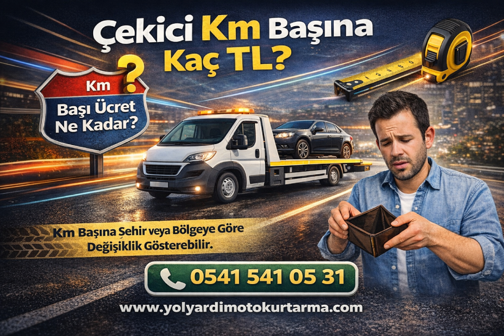 Çekici km başına kaç TL oto çekici fiyatları araç çekme km ücreti yol yardım oto kurtarma hizmeti