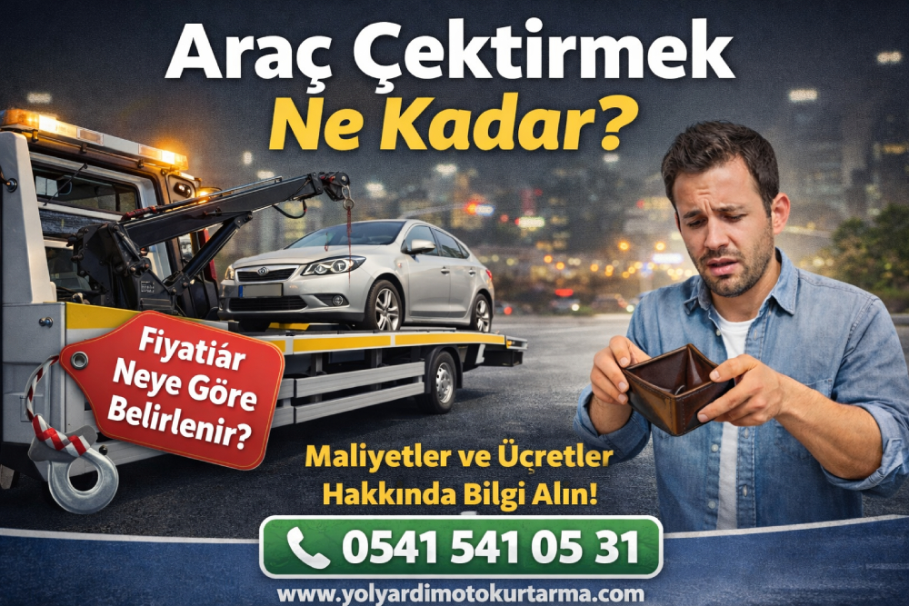 araç çektirmek ne kadar oto çekici fiyatları ve araç çekme maliyeti