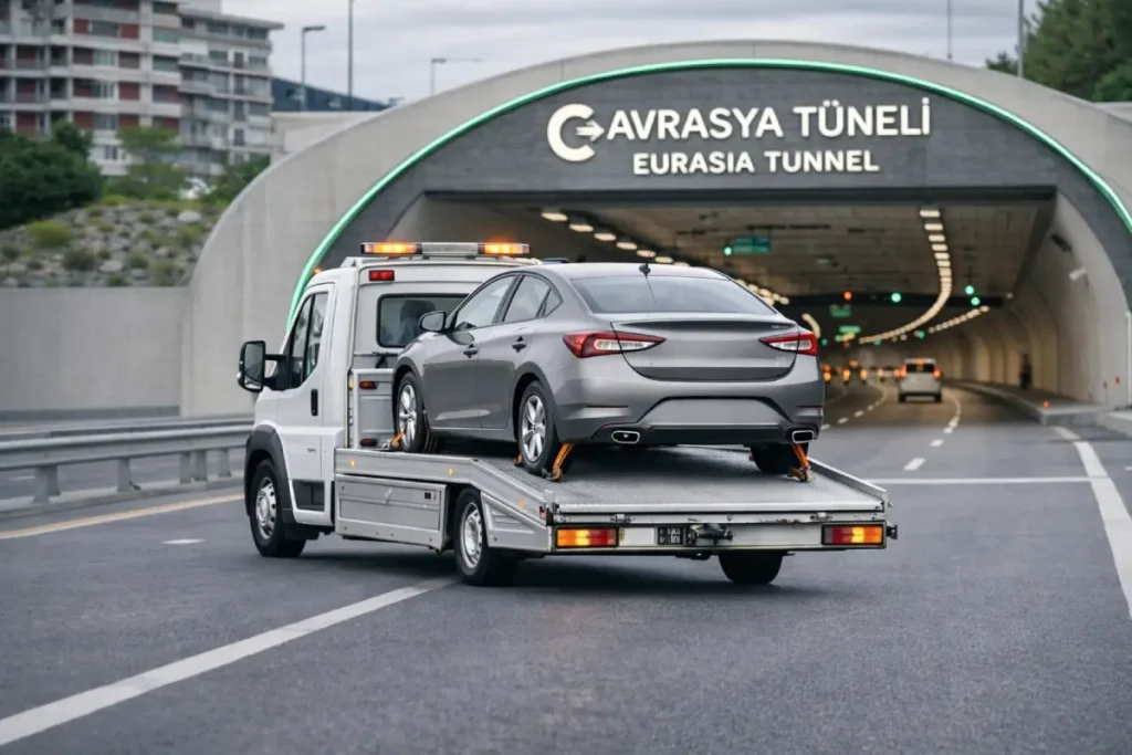 Avrasya Tüneli oto kurtarma hizmeti çekici ile araç taşıma ve acil yol yardım hizmeti