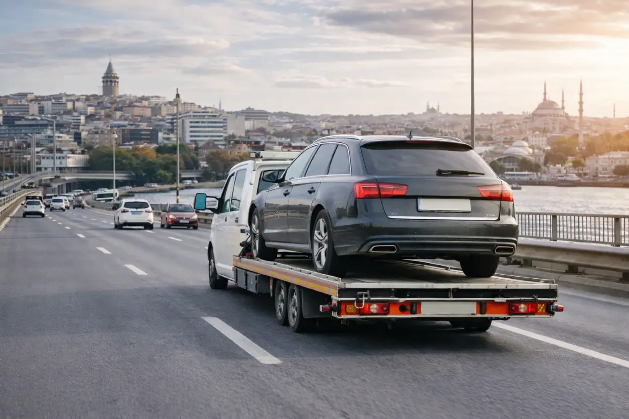 Haliç Köprüsü oto çekici hizmeti ile yolda kalan araçların hızlı ve güvenli taşınması