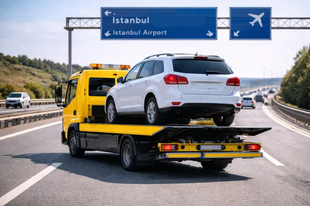İstanbul Havalimanı yolu 7/24 acil oto çekici hizmeti araç taşıma ve yol yardım