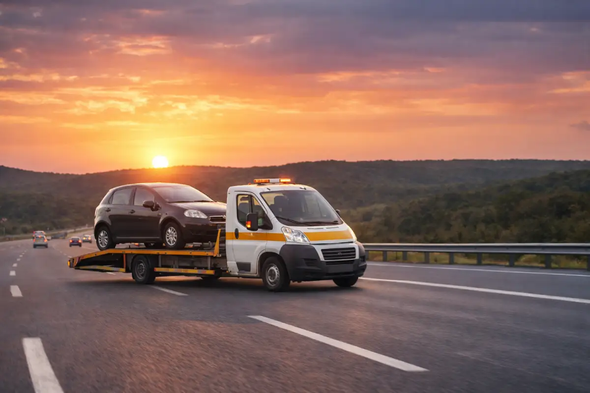 Kuzey Marmara otoyolu çekici hizmeti arızalanan aracın oto çekici ile taşınması Kuzey Marmara otoyolu yol yardım