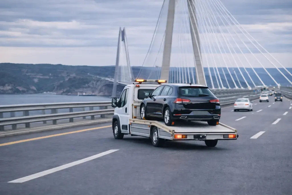Yavuz Sultan Selim Köprüsü kaza sonrası çekici hizmeti oto kurtarma aracı ile araç taşıma