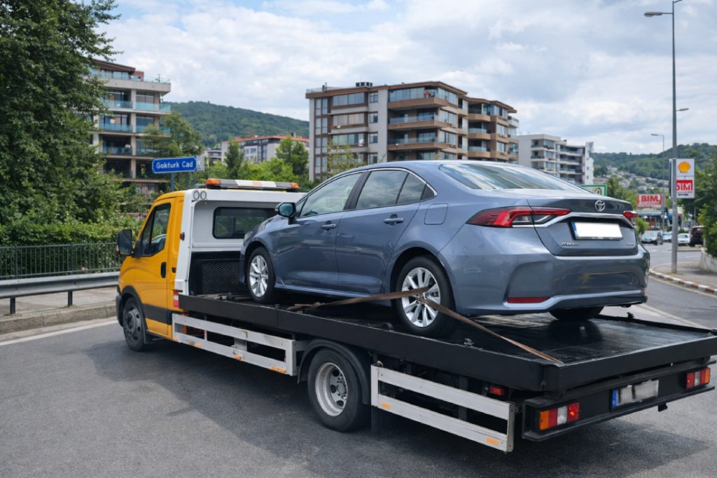 Göktürk oto kurtarma aracı ile arızalı veya kazalı aracın İstanbul Göktürk bölgesinde 7/24 güvenli şekilde taşınması