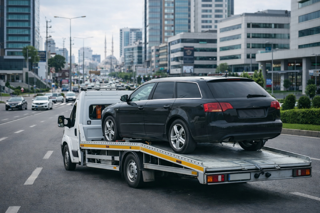 Güneşli oto çekici aracı ile arızalı otomobilin İstanbul Güneşli bölgesinde 7/24 güvenli şekilde taşınması